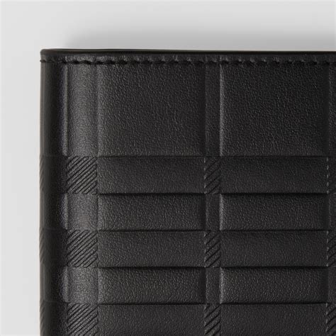 burberry embossed check wallet